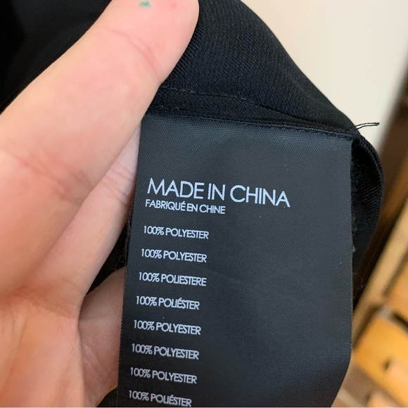 [Club Monaco] Black Silky Classic Career Professional Long Sleeve Top - Picture 7 of 8